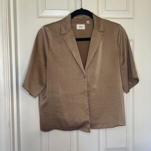 Wilfred Beso Satin Shirt in Gold